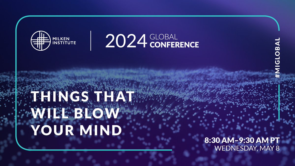 CEO Keith Gottesdiener will be speaking at #MIGlobal's Things That Will Blow Your Mind session next week in Los Angeles. Check out the agenda for this year's @MilkenInstitute Global Conference below. milkeninstitute.org/events/global-…