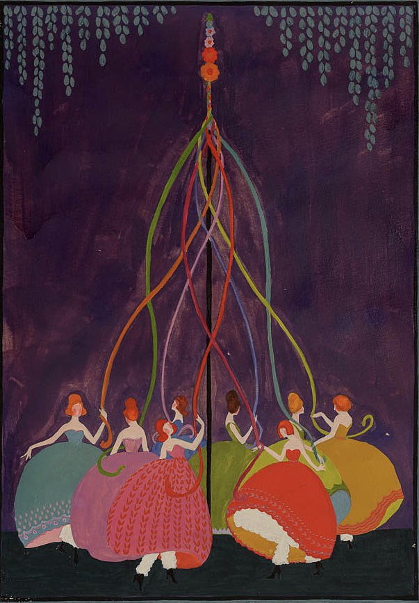 'The Maypole Dance' by Marcella Blood (1898-1983)