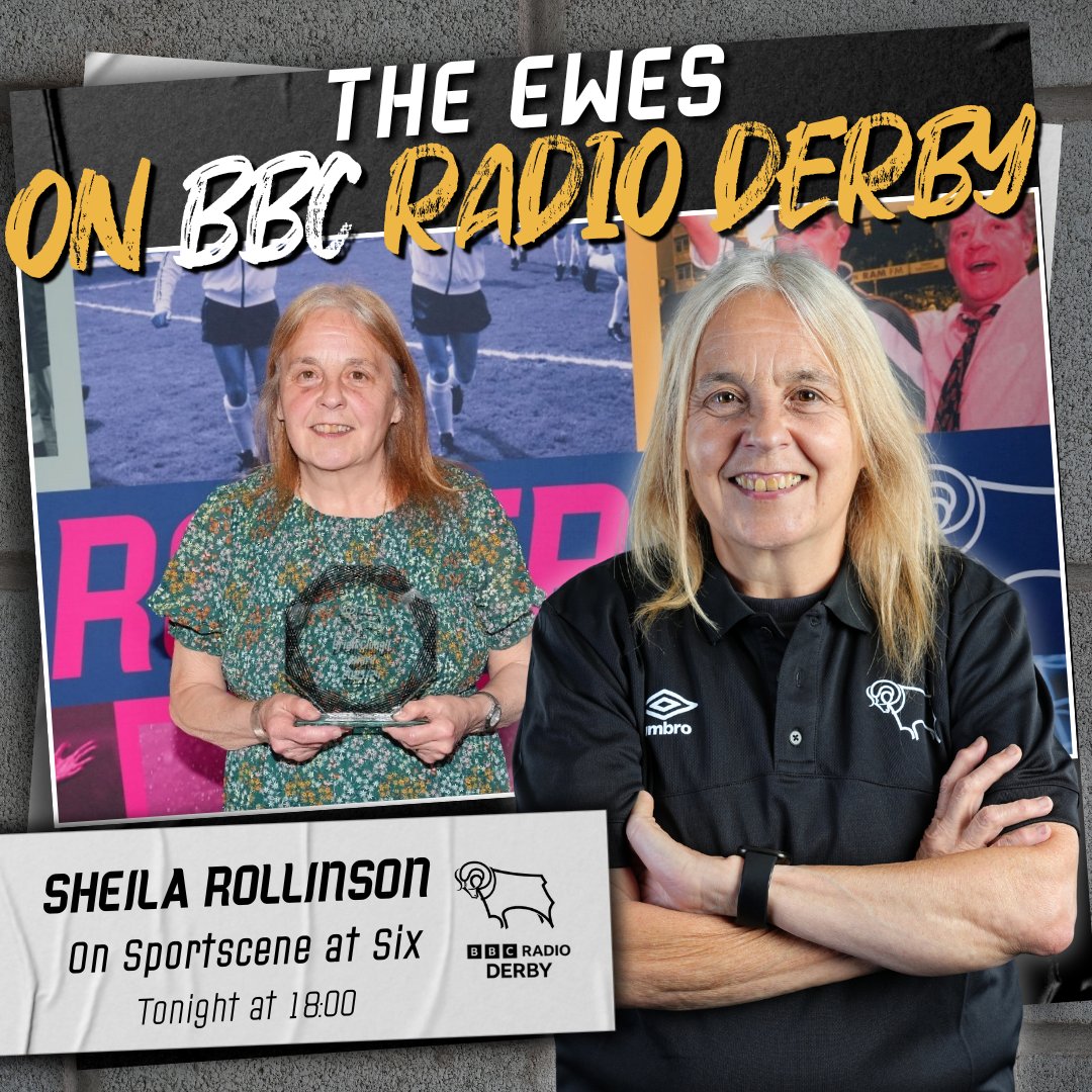 📻 𝗕𝗕𝗖 𝗥𝗮𝗱𝗶𝗼 𝗗𝗲𝗿𝗯𝘆 | 𝗳𝗿𝗼𝗺 𝟲𝗽𝗺 𝘁𝗼𝗻𝗶𝗴𝗵𝘁 Hear our very own 𝐋𝐞𝐠𝐞𝐧𝐝 Sheila Rollinson after winning the club's Brian Clough Award at the End of Season Awards Dinner last week. 🏆💫 #COYE | @Vote4Sheila