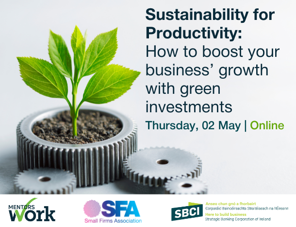 🗓️Last day to register for '#Sustainability for #Productivity . Join us to learn what sustainability #grants are available for your business and how implementing green changes will help your business grow. Tomorrow at 10:30am! Register now 👉 register.gotowebinar.com/register/11241… @SBCIreland