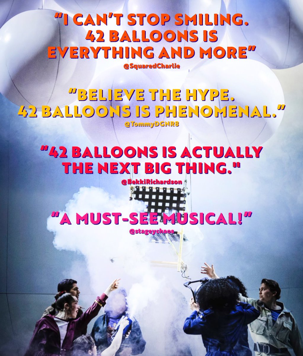 Don’t just take their word for it. Come and see the world premiere of 42 Balloons! 🎈✨ #42balloons #newmusical 

@The_Lowry