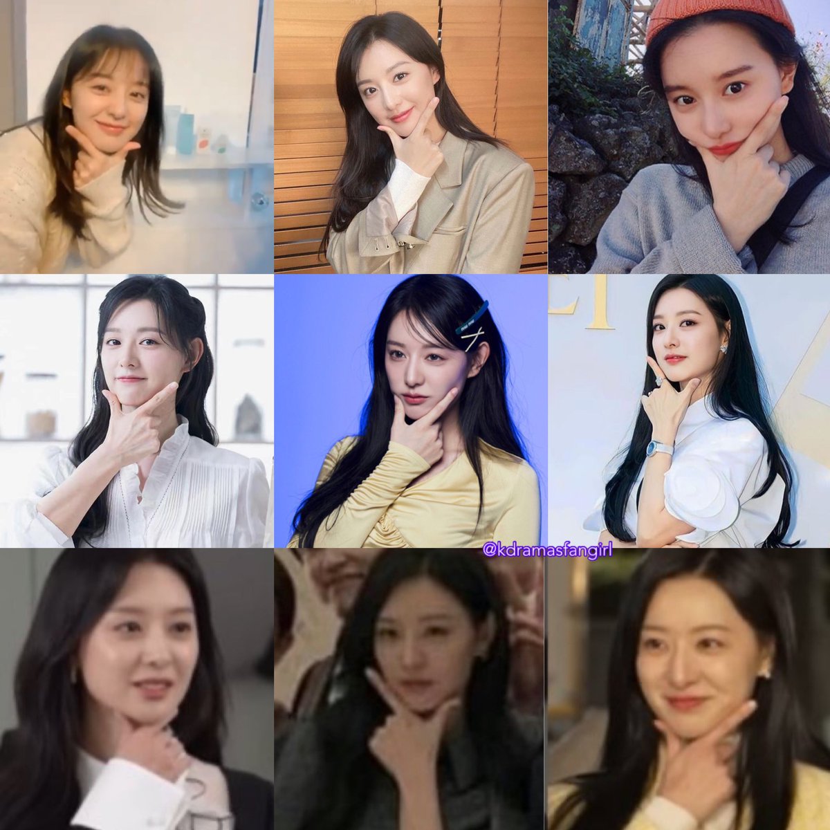 this is indeed #KimJiWon signature fav pose. CUTIE🤏🤏