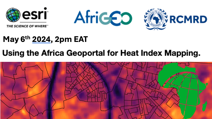 AfricaGeoPortal's tweet photo. Mark your diary for this webinar on Monday May 6th. #heat #urbanheat #Africa.
Register now: https://t.co/3iN53NgMJe https://t.co/to6UpygIw6