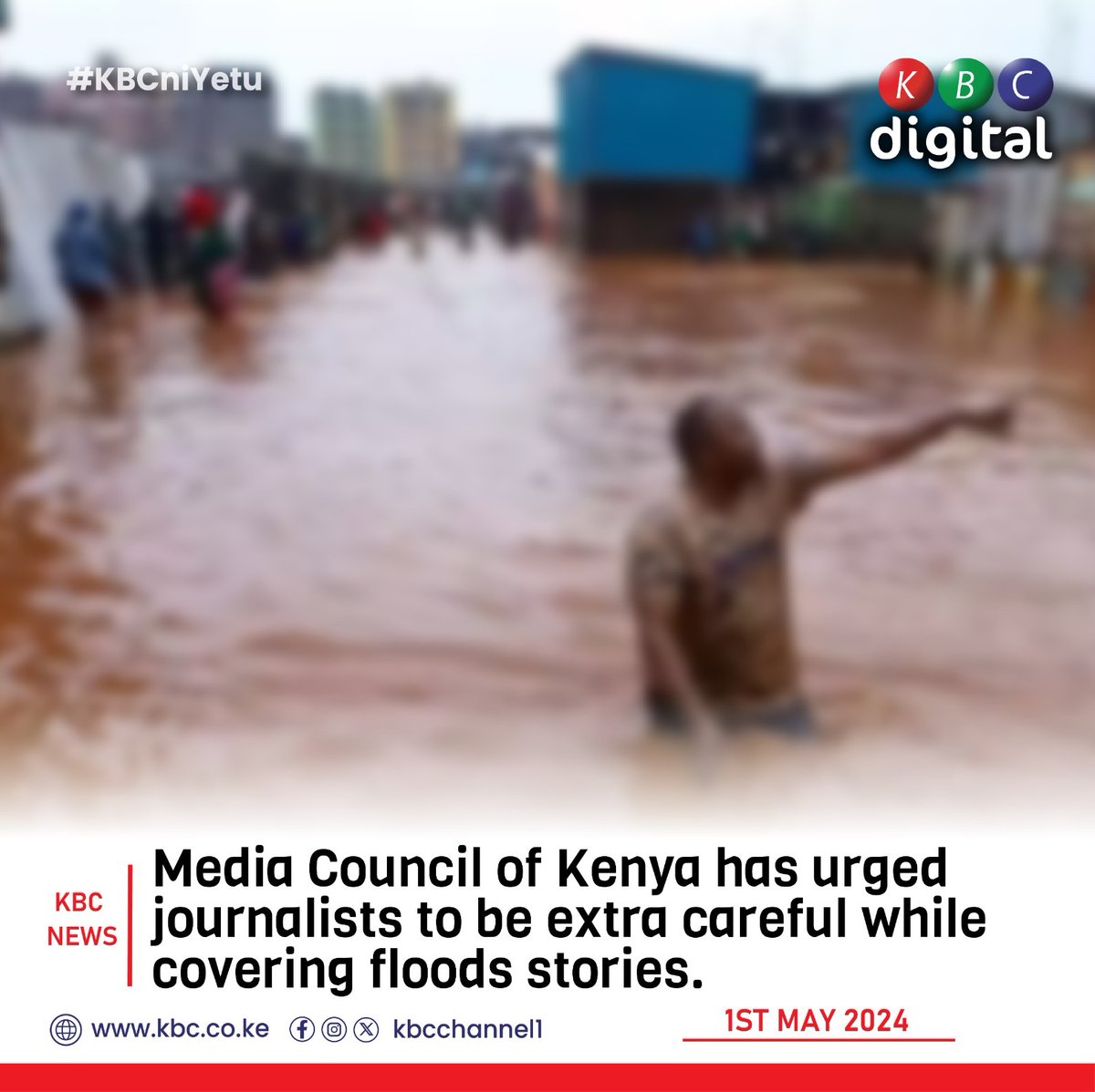 Media Council of Kenya has urged journalists to be extra careful while covering floods stories.
#KBCniYetu ^RO