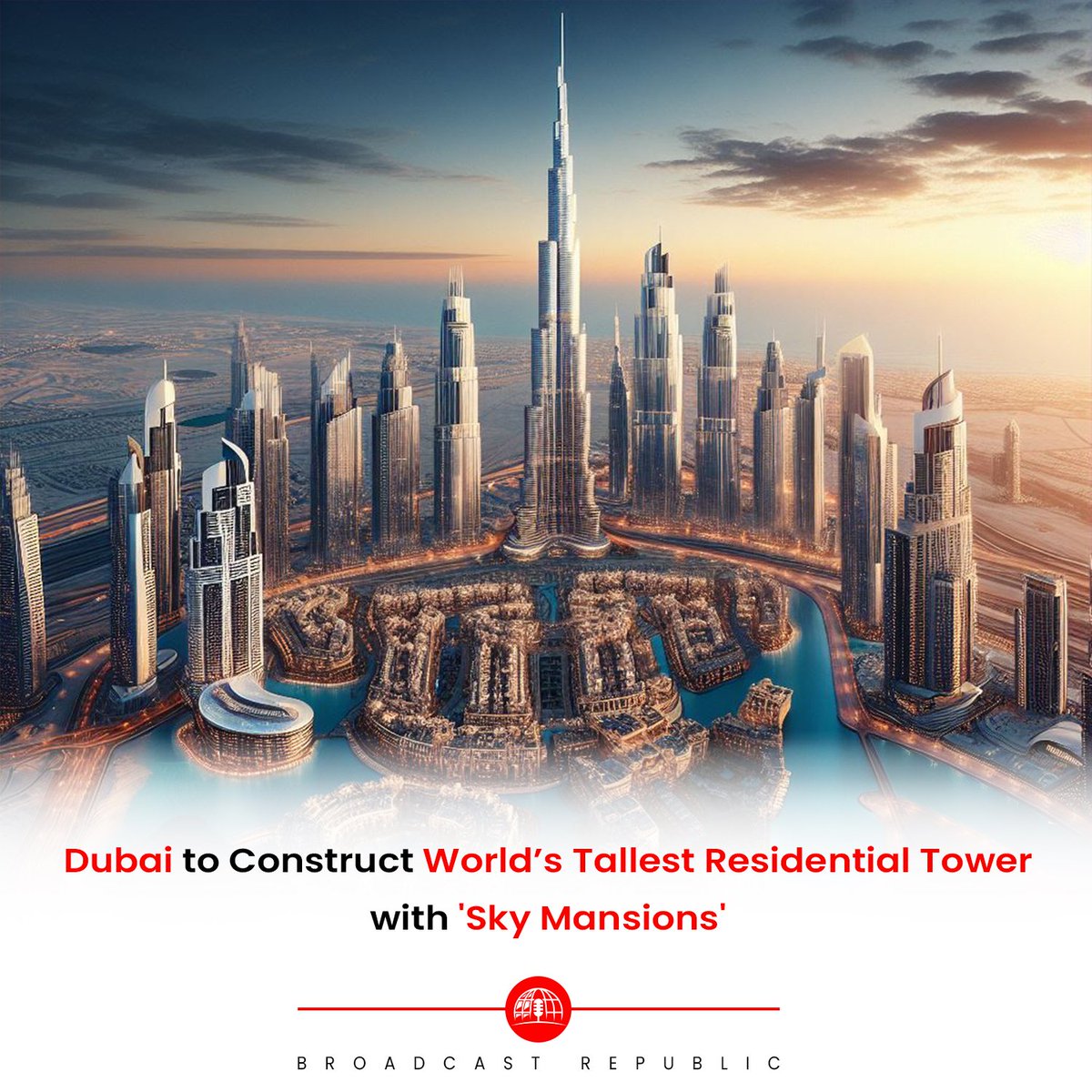 Dubai is set to build the world's tallest residential tower, the Six Senses Residences Dubai Marina, offering stunning views of the city. #Dubai #SixSensesResidences #DubaiMarina #SkyMansions #LuxuryLiving #ArchitecturalWonders #Broadcastrepublic