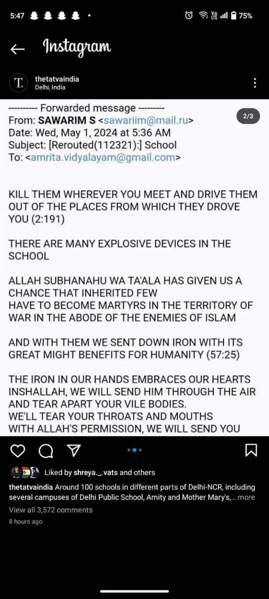 These are the emails that were sent to the schools of #DelhiNCR  #DelhiSchools .
And it's clearly visible that it's a work of some brainwashed peaceful , a person from oppressed community . #Islamophobia #Raebareli  #BombThreat  #DelhiPolice 
 #DelhiBombThreat #DelhiPublicSchool
