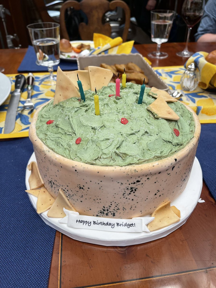 Thank you to my @BlueBloods_CBS Family for all the love and a very personal cake. Who doesn’t love a giant bowl of guacamole cake!? Truly delicious from Sweetly Brooklyn.