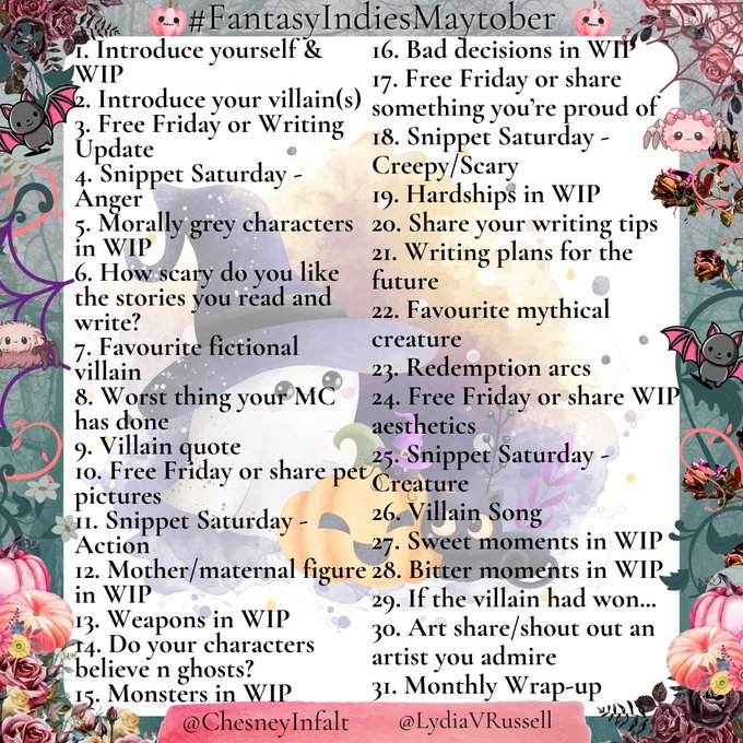 #FantasyIndiesMaytober Day 1: Introduction 
Hello 😊 I'm Caroline, and I write fantasy and horror. My  #epicfantasy novel, The Obsidian Druid, will be one week old tomorrow! It's full of arcane monsters, lands infused with magick, and women who know their way around a dagger.