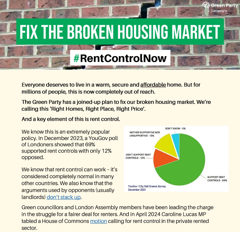 .@TheGreenParty's Campaigns Committee has launched a campaign for #RentControlNow & other  essential reforms to fix Britain's broken housing market.

Find out how you can help here:
drive.google.com/file/d/1PoiigS…
#AffordableHousing #RentersRights