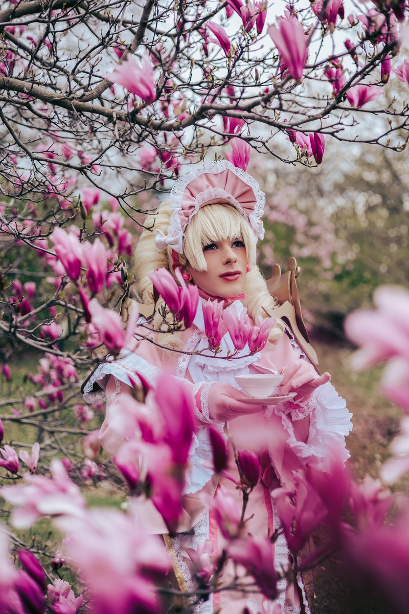 “This morning's tea was refreshing and put me in high spirits.' Name a more iconic duo than my Fire Emblem cosplays and @ShanaFeeley photography? I’m so happy you have no idea yall 😭😭😭🌸🌸🌸💖💖💖 Maribelle cosplay by me!