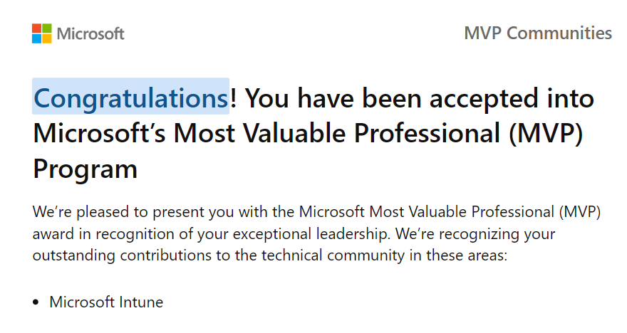 I'm shocked, and still not sure if this is real, but I'm going with it 
@MVPAward  #mvpbuzz
Thanks to those whole supported and helped me- can't believe I'm part of this community!