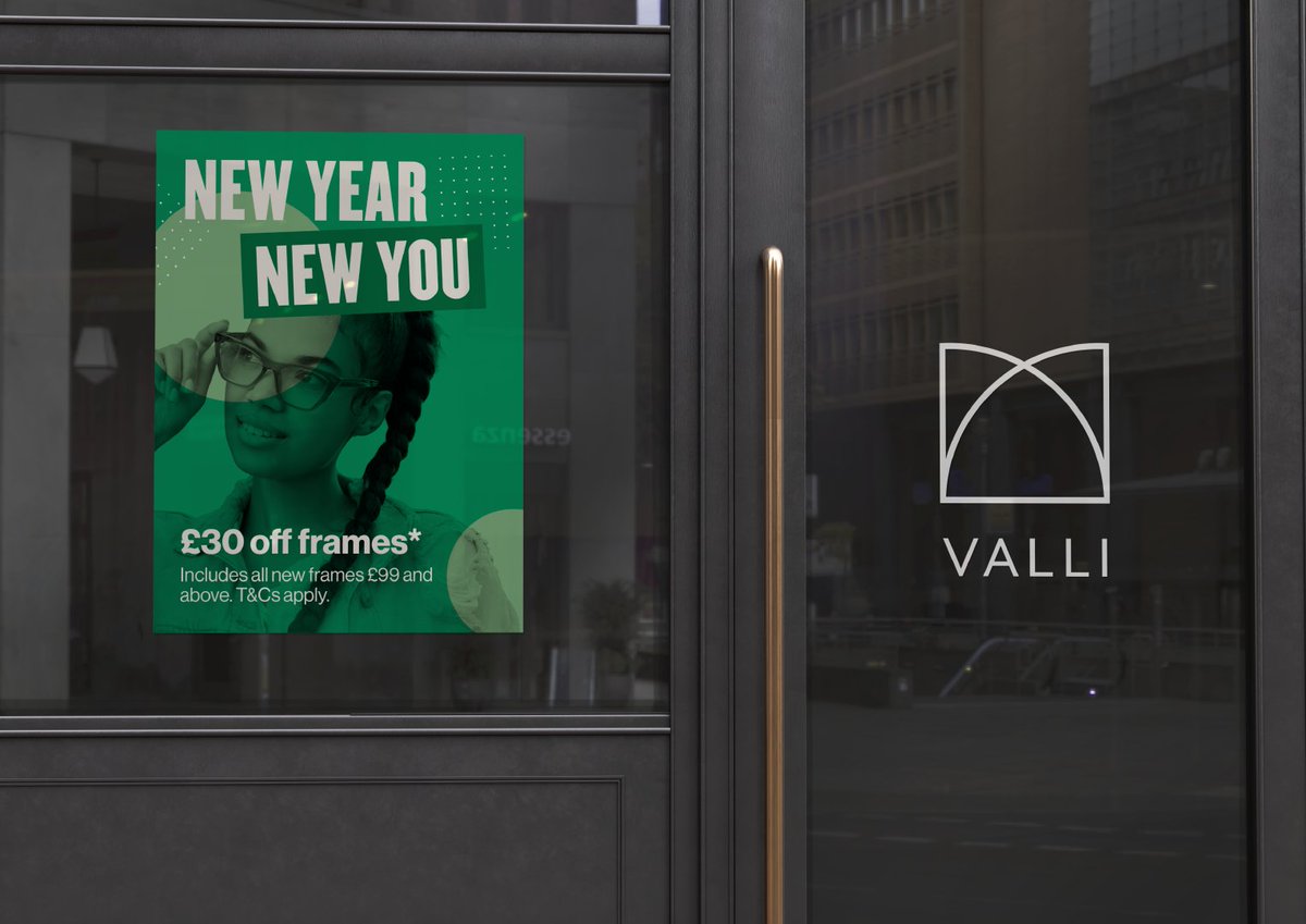 With only 15 seconds per slide, it is essential for digital screens to be eye-catching. We designed this screen as part of the @ValliOpticians 'New Year, New You 2024 campaign, and it is instantly recognisable—packing a real punch! 
#digitalmedia#socialmedia#marketing#webdesign