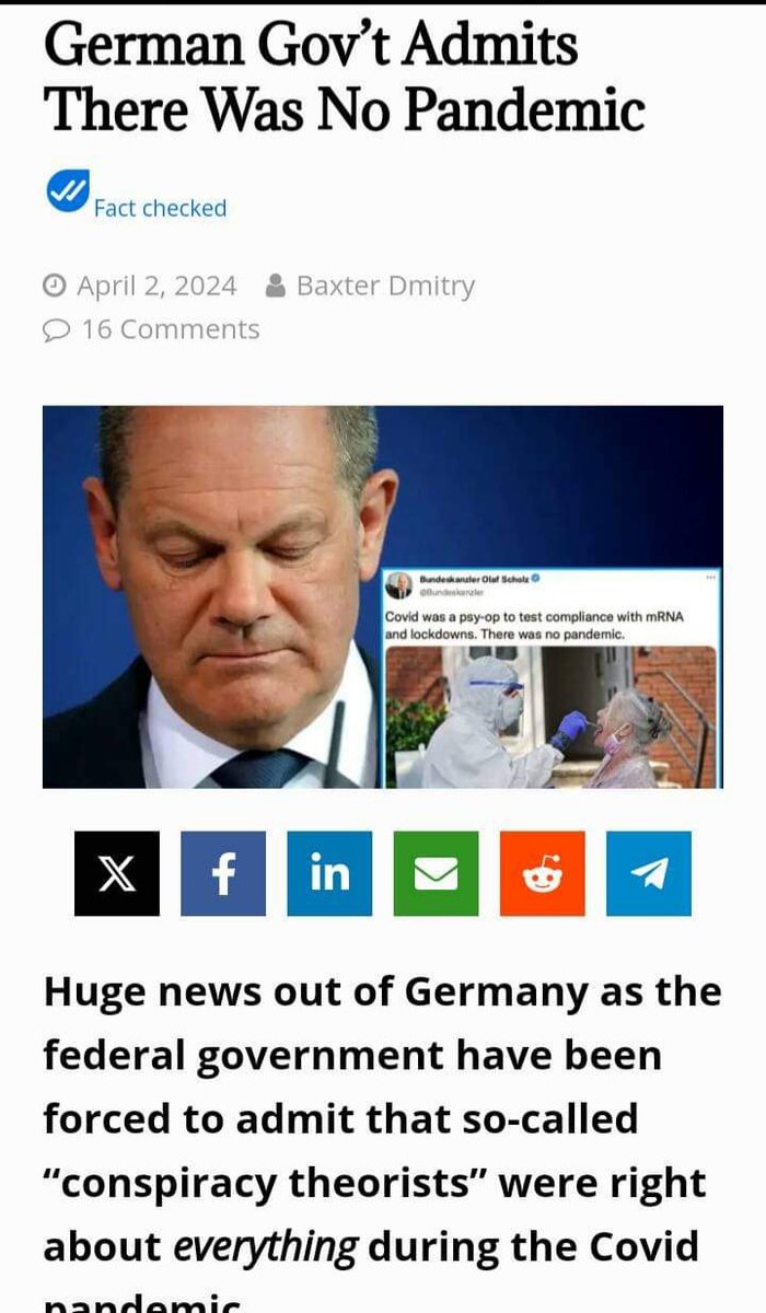 @mediacrooks @kachoomar vigilantnews.com/post/mp-andrew…
MP AndrewBridgen:I’m Afraid COVID Vaccine Deaths Are ‘Going to Be Bigger Than the Holocaust’
tinyurl.com/28rlxex2
Nancy Pelosi willnot mandate lawmakers to get COVID Vaccine.
German Govt.Admits.There was no pandemic.
BILLU G20 Death Panels Soon Required