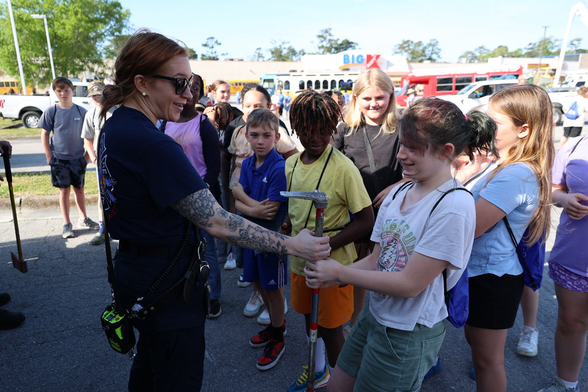 Approximately 600 fifth graders from Carteret Co. Public Schools got to interact with Morehead City Police and Fire-EMS at the Steer Your Career vehicle fair. MCPD had the boat, dive trailer and patrol cars on scene. MCFD displayed Engine 3, an ambulance and the safety house.