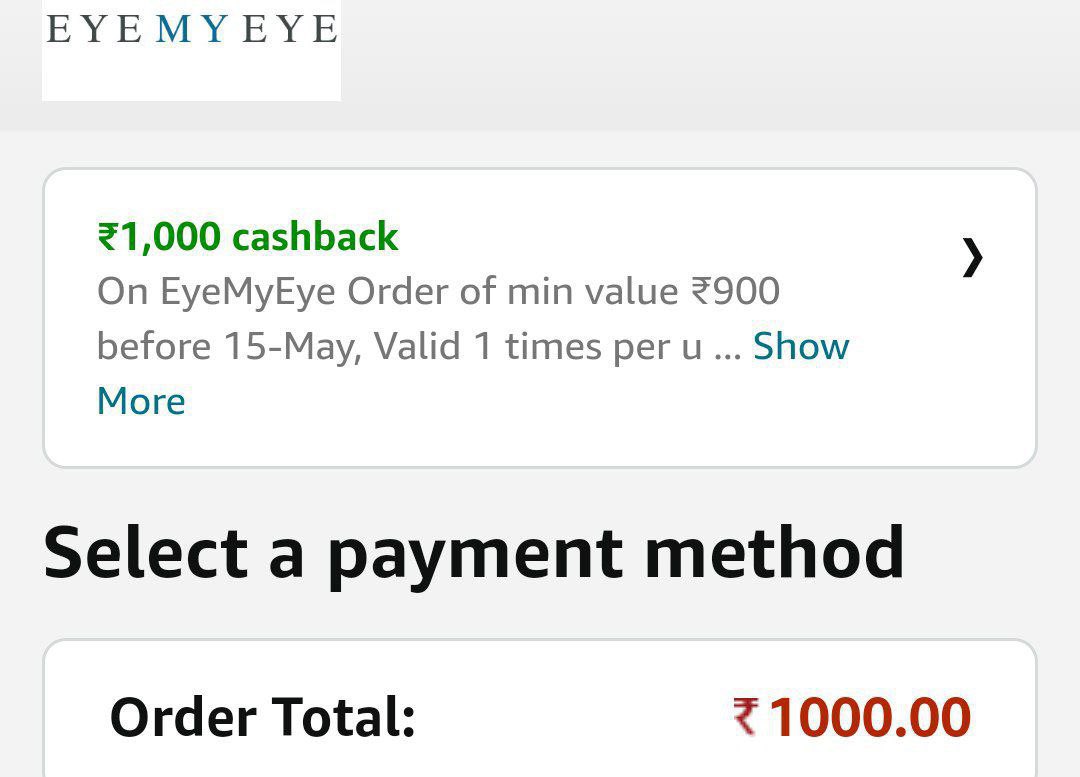 Free Sunglasses : eyemyeye.com/sunglasses/?&s… Add Product Worth Rs.1000 Pay Using Amazon Pay & Get 100% Cashback Upto Rs.1000