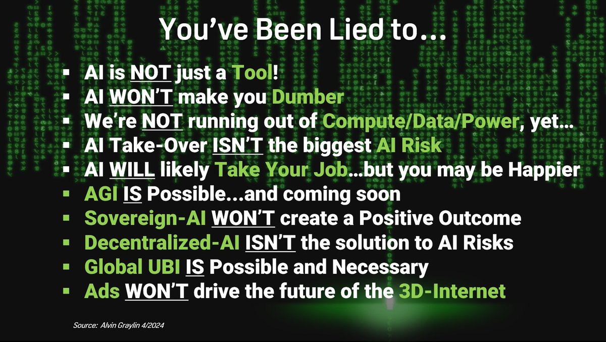 A slide from my talk at the Beyond Expo last week about #AI. Think deeply with an open mind before you disagree. 💡