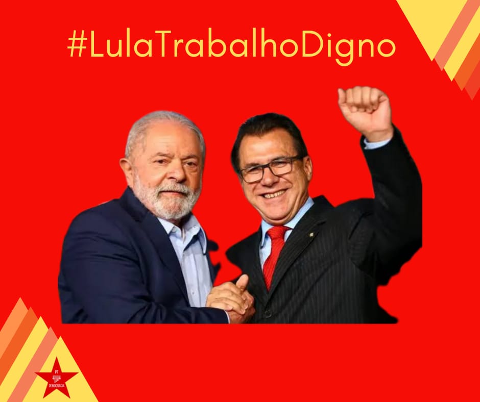 Lula e sua luta pelo trabalho digno: 
• superar desigualdades 
• gerar empregos formais de qualidade 
•  promover crescimento dos salários 
• proteção social,  trabalhista e previdenciária 
• assegurar sustentabilidade ambiental 
• fomentar inovação 
#LulaTrabalhoDigno