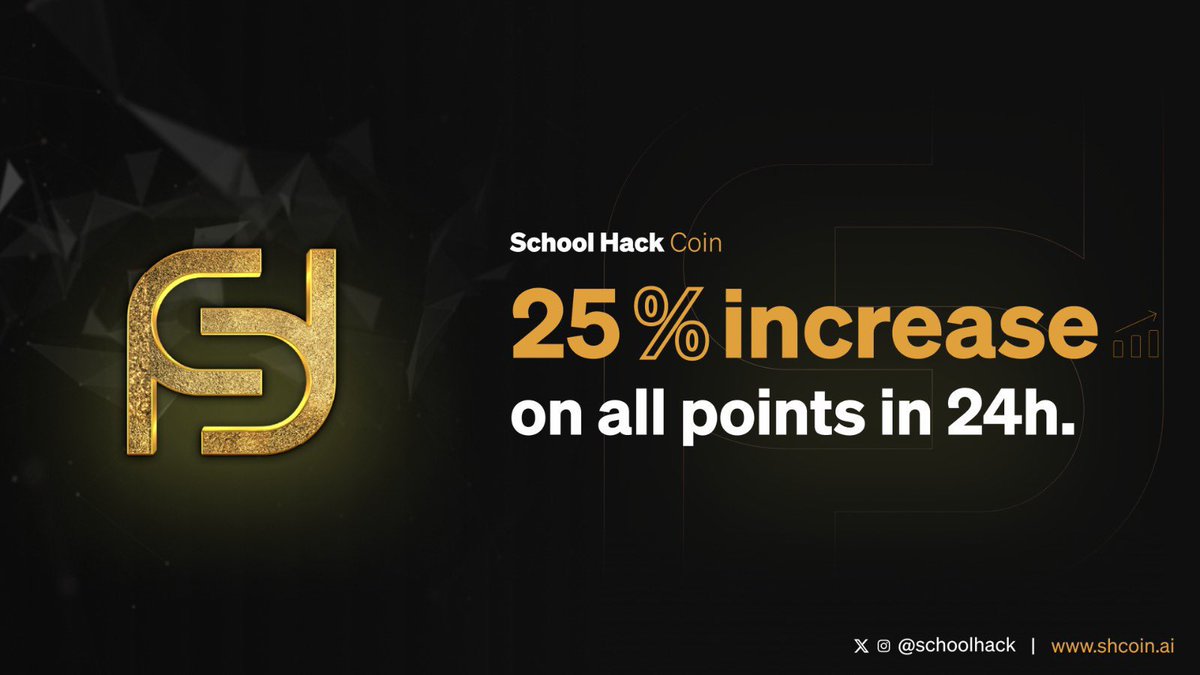 You only have 24hrs to increase Ur $SHC point.
@SchoolHackCoin 
@74Claw @_Kwincee @CadenWeb3