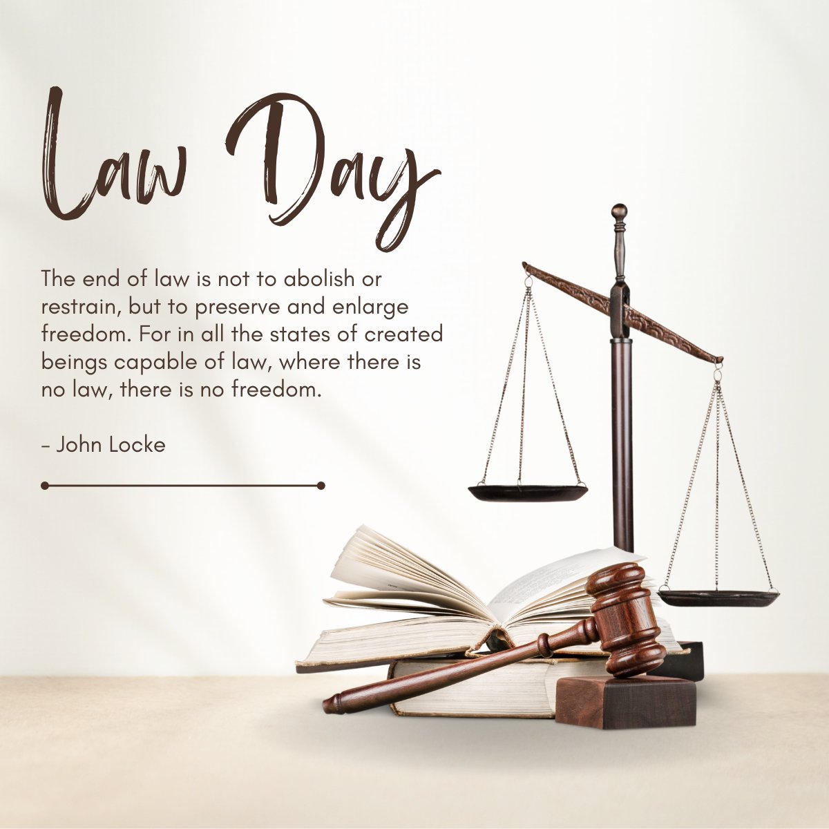 Happy #LawDay! Today we celebrate the cornerstone of democracy and justice.