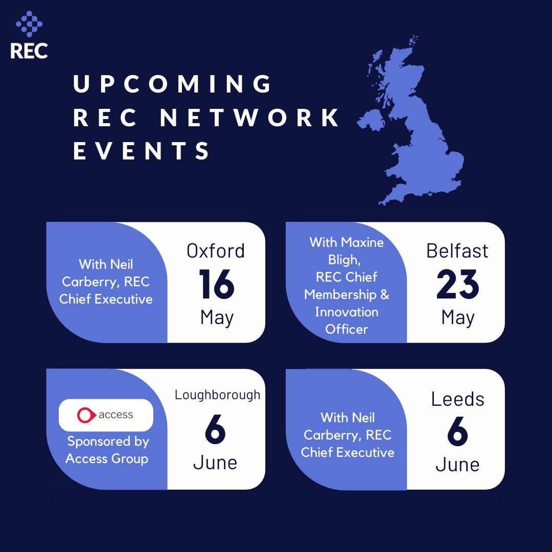 Exciting news! May and June's #RECMemberNetwork forums are around the corner. Join us for insightful discussions on industry trends, compliance, AI, and diversity. Don't miss your chance to connect and gain exclusive market insights. 👉bit.ly/3UETjWB