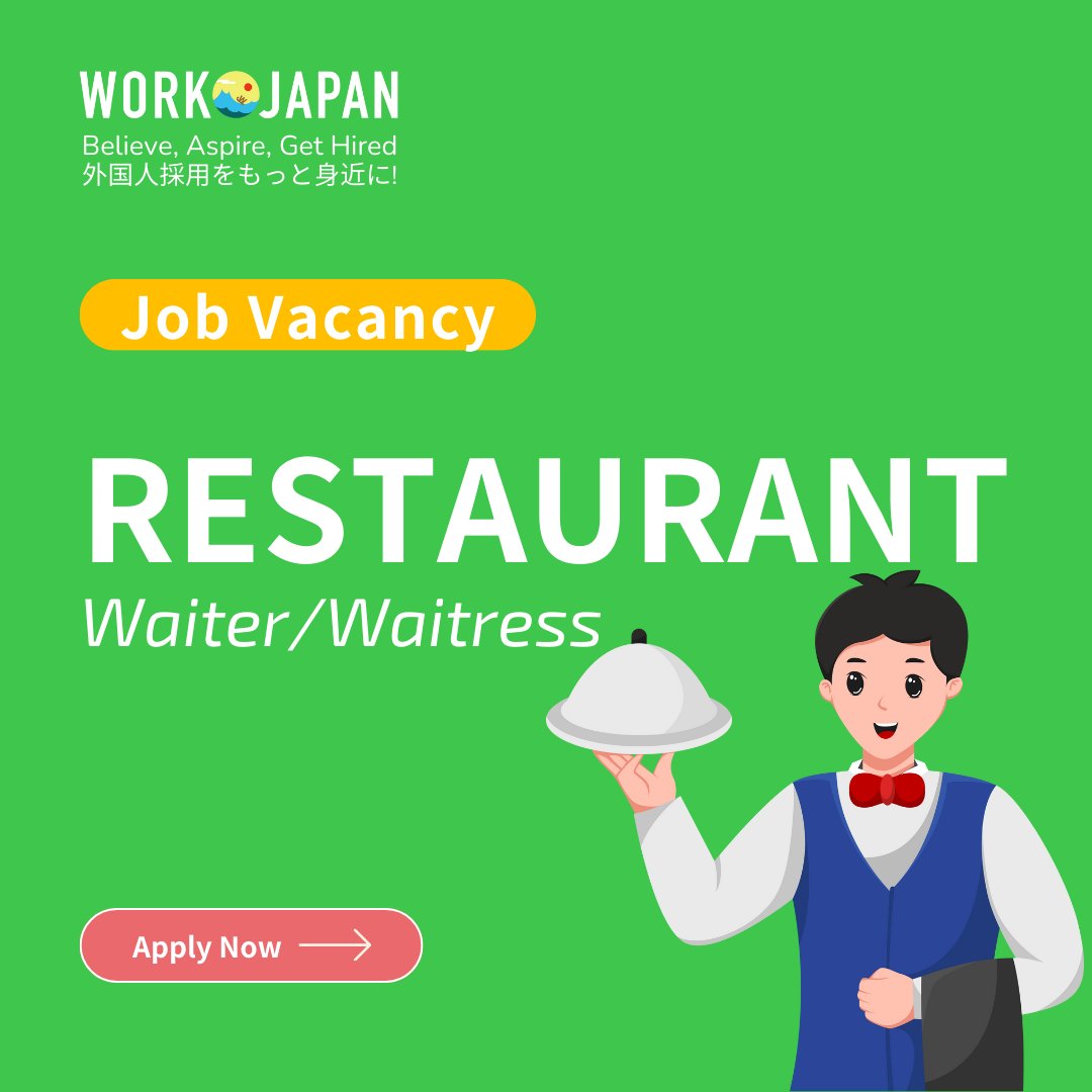 💸 Earn ¥1,800/hour Roppongi Sta. (Tokyo) 💸
workjapan.jp/jobs/restauran…
👨‍🚒 Female preferred
✨ No Experience needed
✅ Chance to get hired full-time
🍝 Meals provided
💸 High earning potential
#japanjobs #workjapan #workinjapan #jobalert #careers