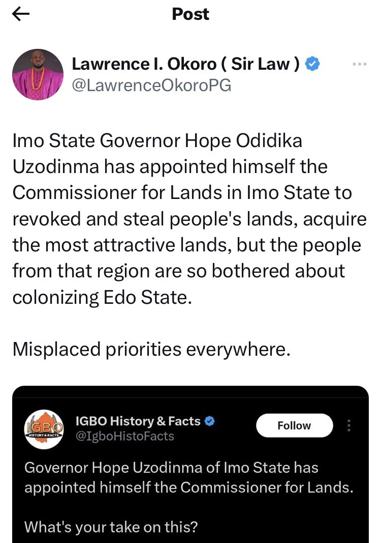 This is distasteful and condemnable.

Again, PDP Asue supporter pushing tribal bigotry. They are no different from the vile APC clowns. 

PDAPC are cancerous to Nigerians, they must be defeated electorally in Edo State and in Nigeria!!

#Edo2024
#EDonDo
#EdoPeopleMustToMatter