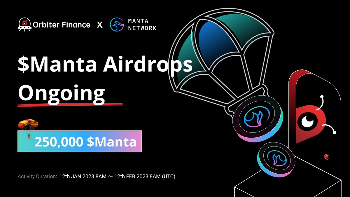 Nelson31523068's tweet photo. @Orbiter_Finance For Orbiter &amp; Manta 𝗔𝗶𝗿𝗱𝗿𝗼𝗽 Extravaganza (250K $Manta)

🎊Users have to get snapshot before claims

Dont forget to cover fees, whitelist is in 48 hours.

💫Claim/Snapshot page: https://t.co/0S7GohGPZV https://t.co/1MZ0toVuzI