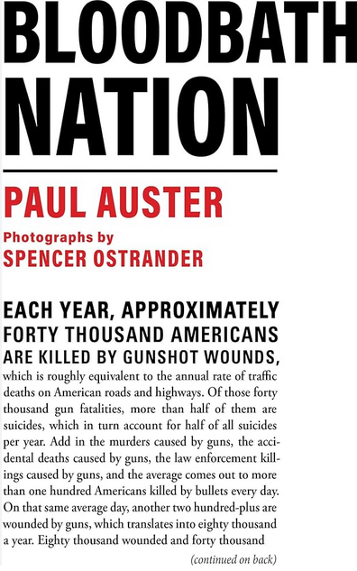 In memory of Paul Auster, who passed away yesterday at 77, here's a look back at the late Tom Glenn's review of Auster's BLOODBATH NATION (@groveatlantic): washingtonindependentreviewofbooks.com/bookreview/blo…