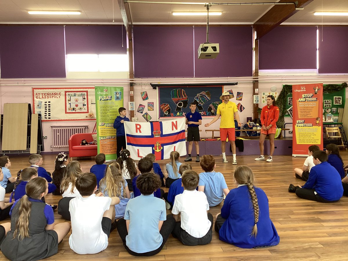 We have the <a href="/RNLI/">RNLI</a> Wirral branch with us this afternoon for a special KS2 assembly. They are teaching us about staying safe when at the beach 🏖️