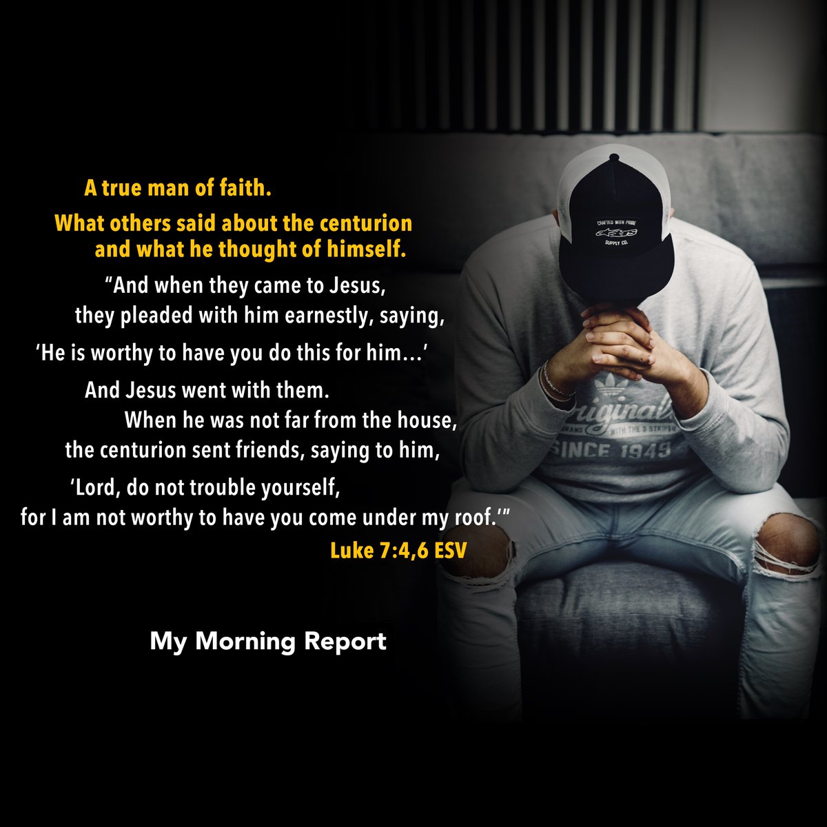 My Morning Report. |
•
•
•
#faith #life #christian #friends #spreadtheword #love #jesus #forgiven #savior #bibleverse #biblequote #dailyinspration #verseoftheday #dailyverse #bible #scripture #jesusfollower #god #prayer #believe #mymorningreport