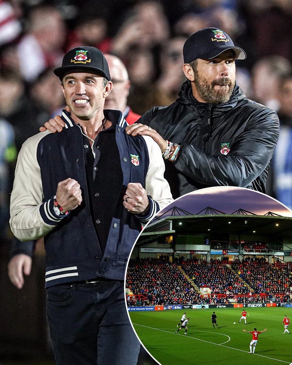 ESPNUK's tweet image. Wrexham co-owner Rob McElhenney says the club is planning to increase the capacity of their home stadium the Racecourse Ground from 12,600 to 55,000.

This will make it the biggest football club stadium in Wales 😳🏴󠁧󠁢󠁷󠁬󠁳󠁿