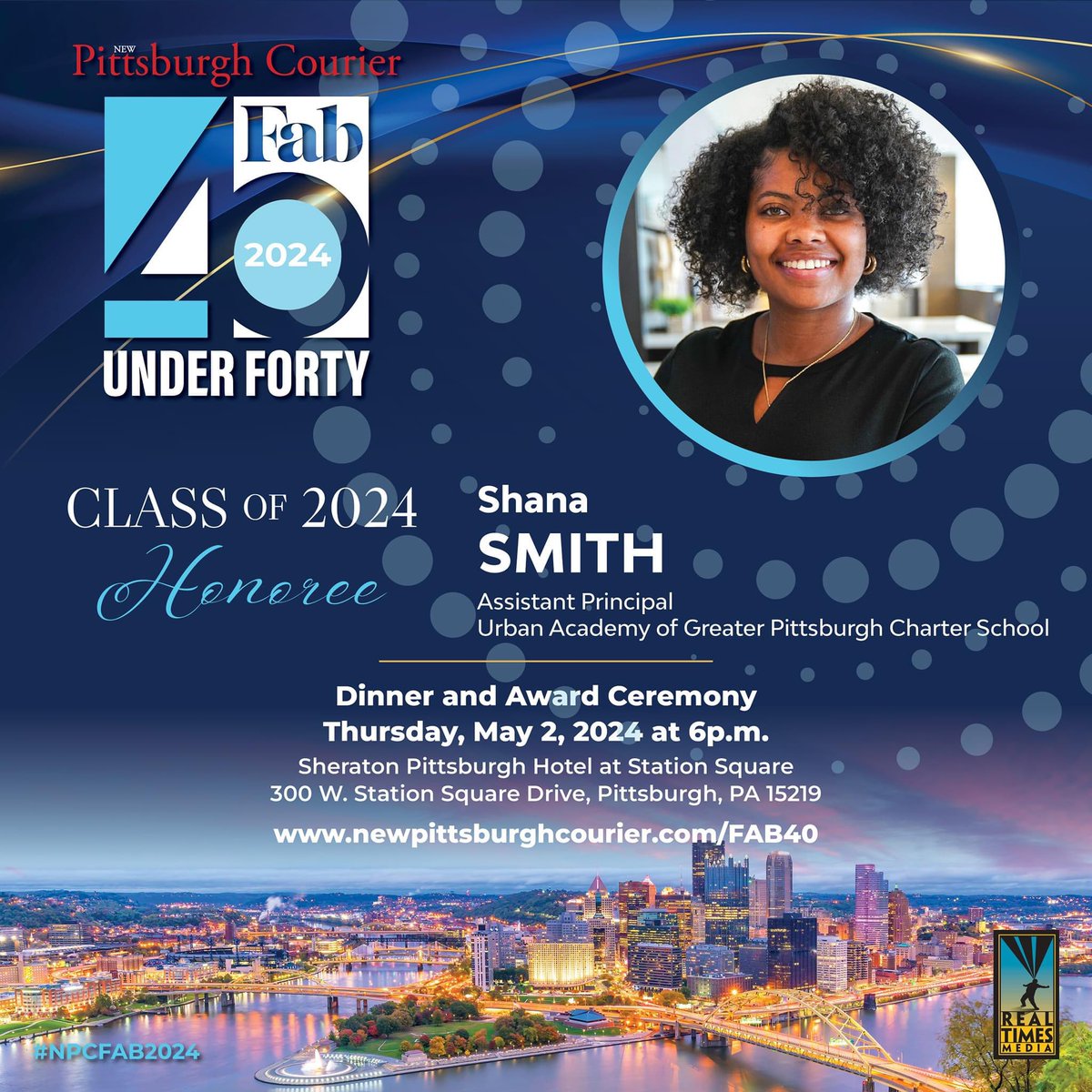Congratulations to our very own, Shana Smith! Shana was recognized by the New Pittsburgh Courier Fab 40 Under Forty! Join us by congratulating her in the comments! 🎉
