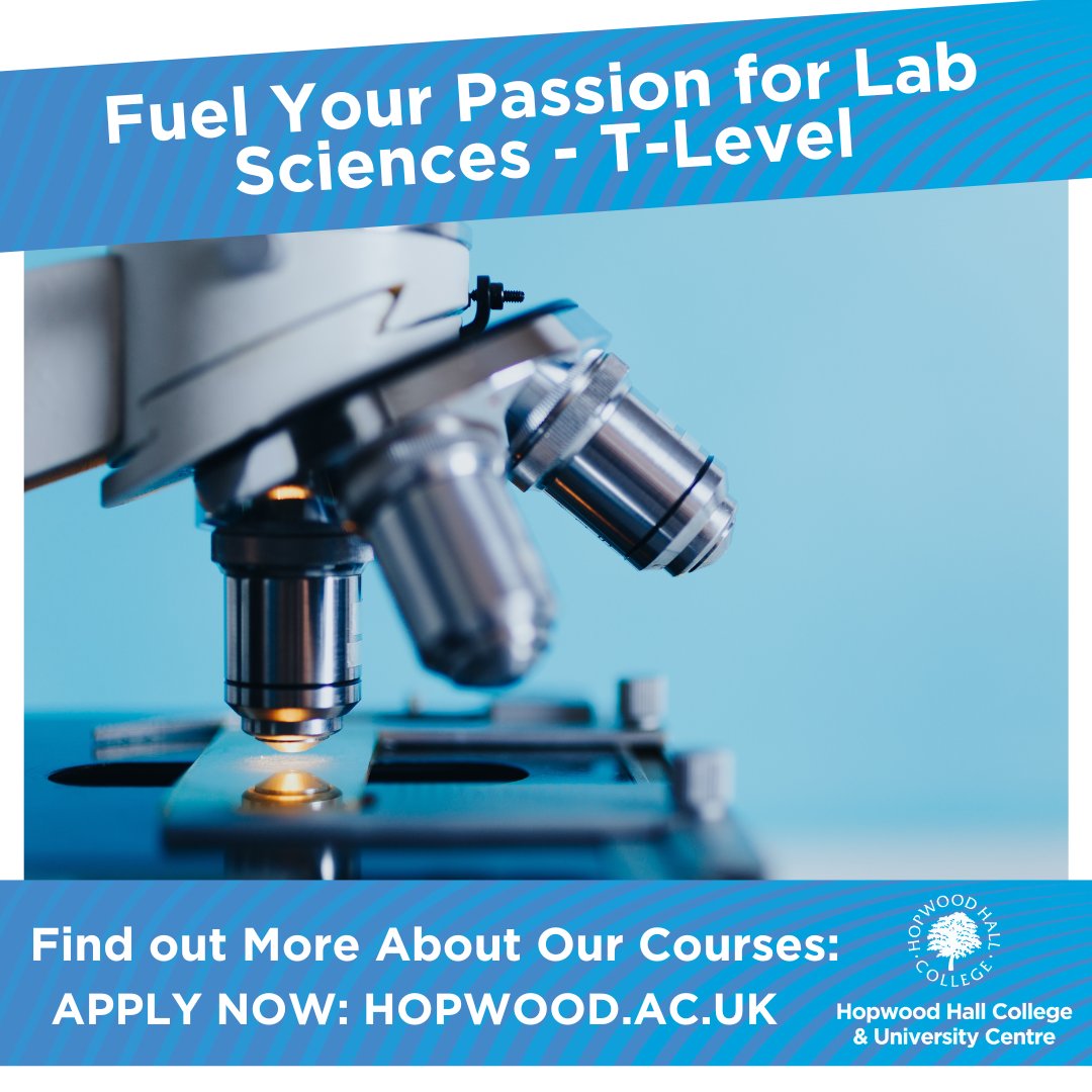 Our T-Level in Lab Science is perfect for anyone looking to secure a qualification to enter the science world! Designed alongside employers & featuring a 45-day work placement, you’ll finish the course feeling work-ready & full of confidence. Apply now: ow.ly/WuL050RtcNm