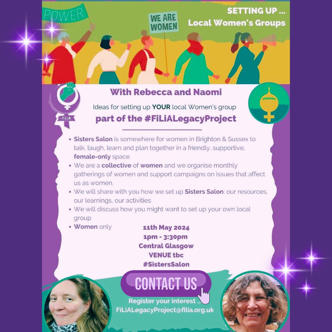 🧵 As part of the #FiLiALegacyProject, we are able to provide #WomenOnly advocacy and activism training and skills to Women for free. ♀️ Would you like to set up a Women’s group? ♀️ Organise locally? ♀️ Not sure where to start?