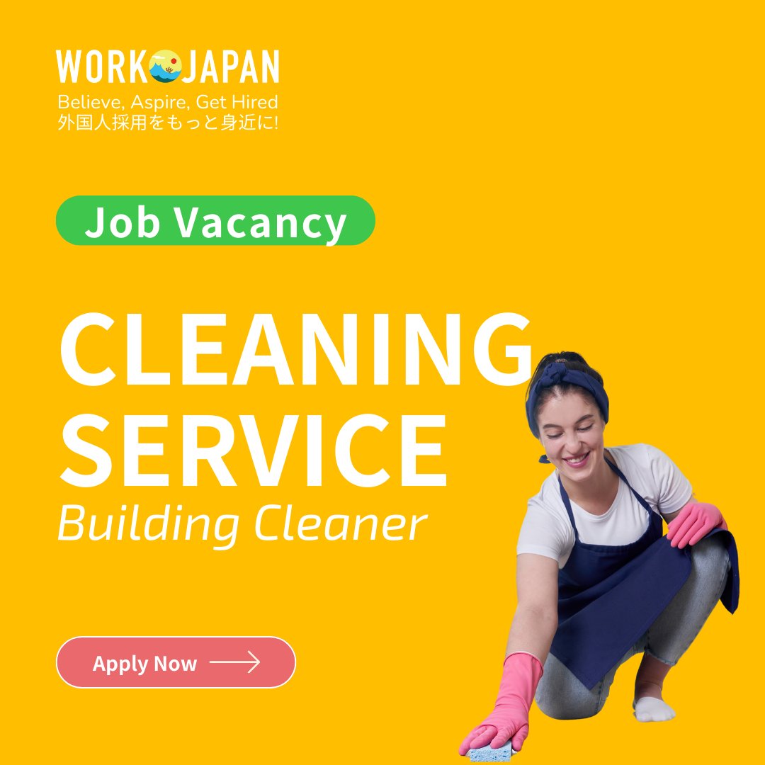 💸 Earn ¥1,250/hour Yoyogi Sta. (Tokyo) 💸
workjapan.jp/jobs/cleaning-…
👨‍🚒 Female/Male preferred
✅ Student visa preferred
✨ No CV/Nihongo/Experience needed
🚕 Paid transport
💸 Advance salary
#japanjobs #workjapan #workinjapan #jobalert #careers