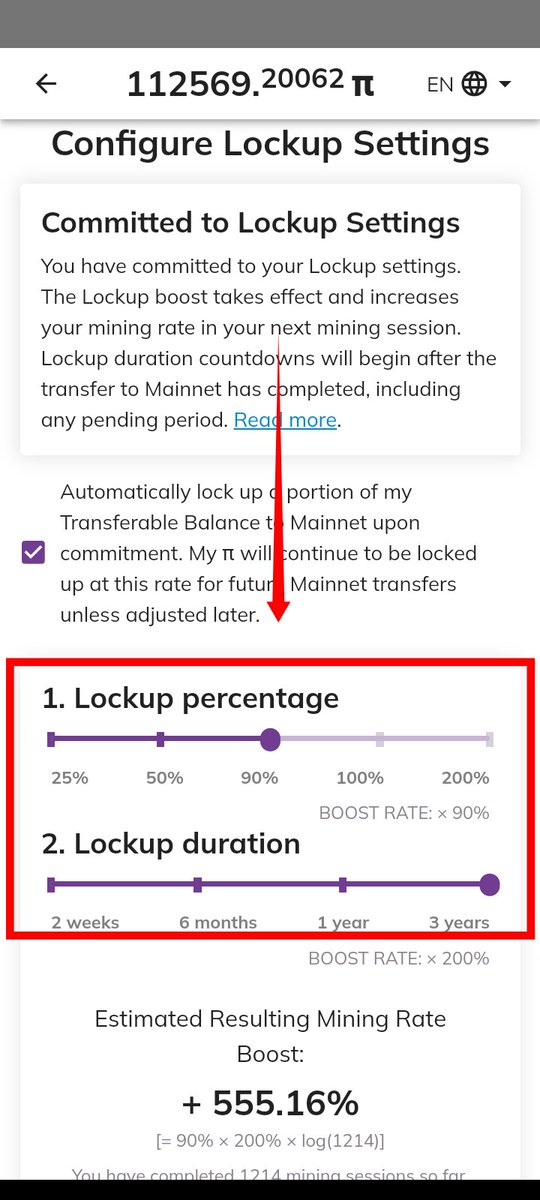 🚨 ATTENTION PIONEERS 🚨

Please note that you can only modify your Pi Network lockup settings when increasing the percentage or extending the duration. However, it is important to understand that you cannot make adjustments to decrease these parameters once they have been set.
