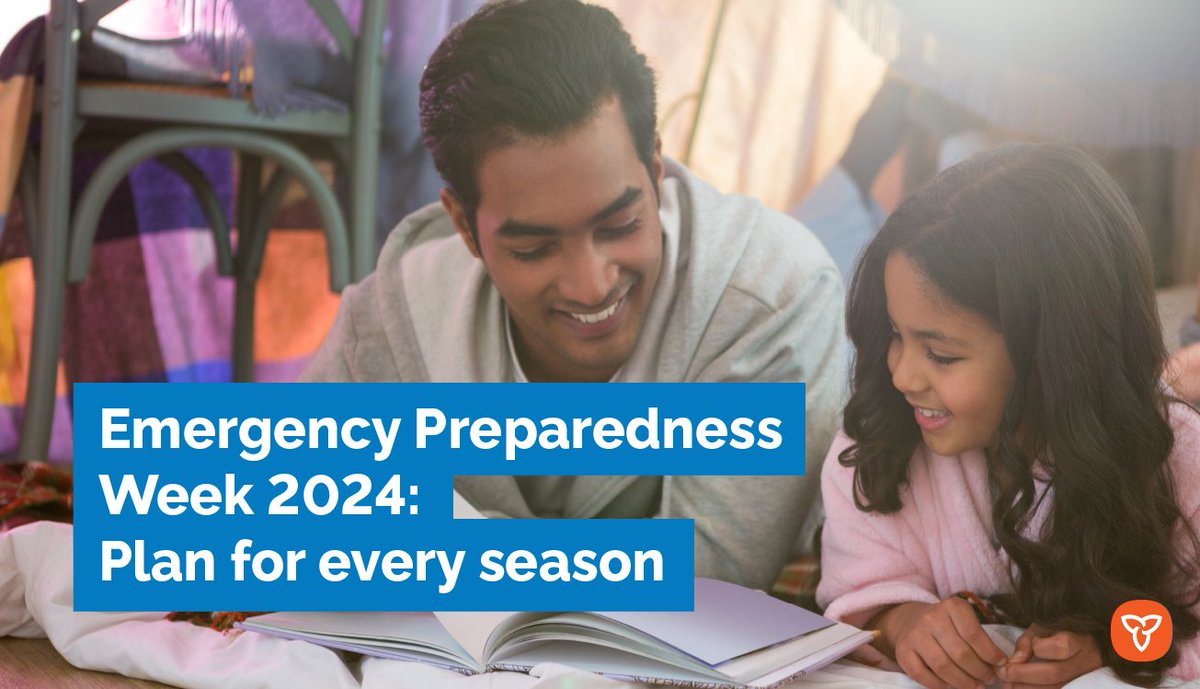 May 5 to 11 is Emergency Preparedness Week! Emergencies can happen any time of the year – be prepared & plan for every season. Learn more: ontario.ca/page/emergency… #EPWeek2024 #Plan4EverySeason #PreparedON