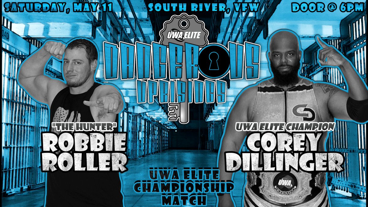 The UWA Elite Championship will be on the line at #DangerousUprisings on May 11th, when Corey Dillinger defends his title against former 2-Time UWA Elite Champion 'The Hunter' Robbie Roller! 'UWA Elite Dangerous Uprisings' takes place on Saturday, May 11th at 6:30pm from the…