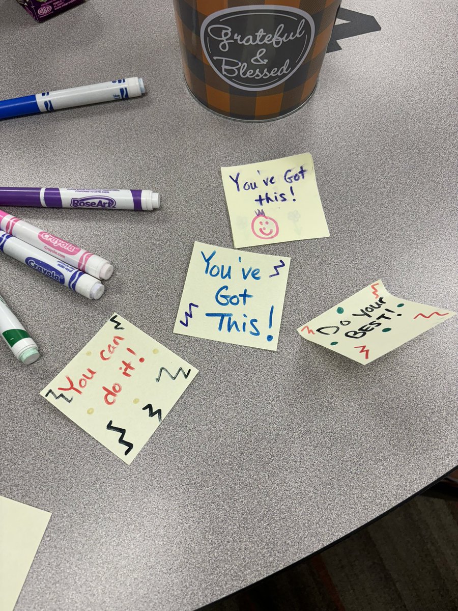 MrsSibbach's tweet photo. The Forge Road Spark Club are creating positive post-its! These will be given to the 4th graders when they take the Science PSSA next week! #creatingcheerthroughouttheyear
#sparkclub https://t.co/PK3nZldvkI