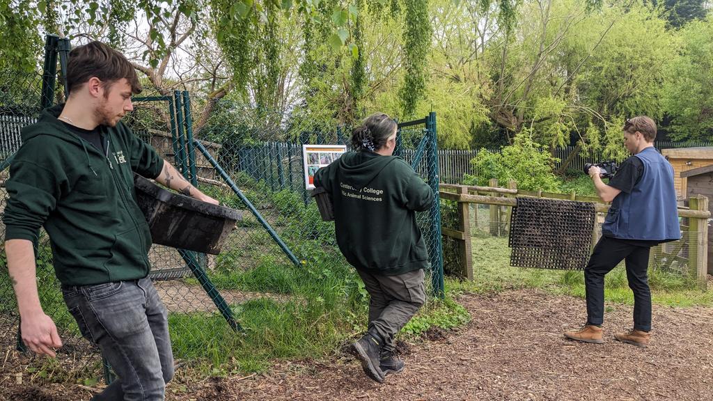 canterburycoll's tweet image. The sun has come out, just in time for filming at our #SpringLane campus. ☀️

You too can feed the animals, explore the grounds and take part in fun activities at our Spring Fayre event next Saturday: canterburycollege.ac.uk/information/wh… 🌳