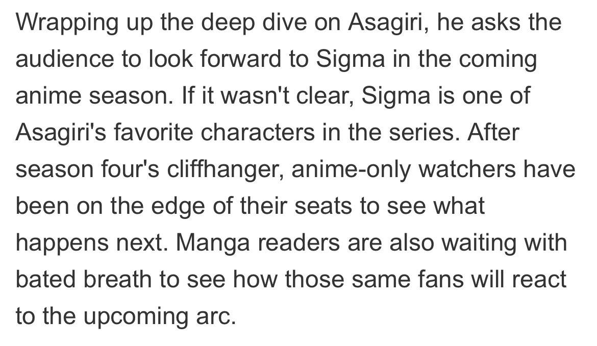 based on ayatsuji sensei’s comment… and asagiri’s interview from anime expo 2023……….. wrap it up sigma stans 😭