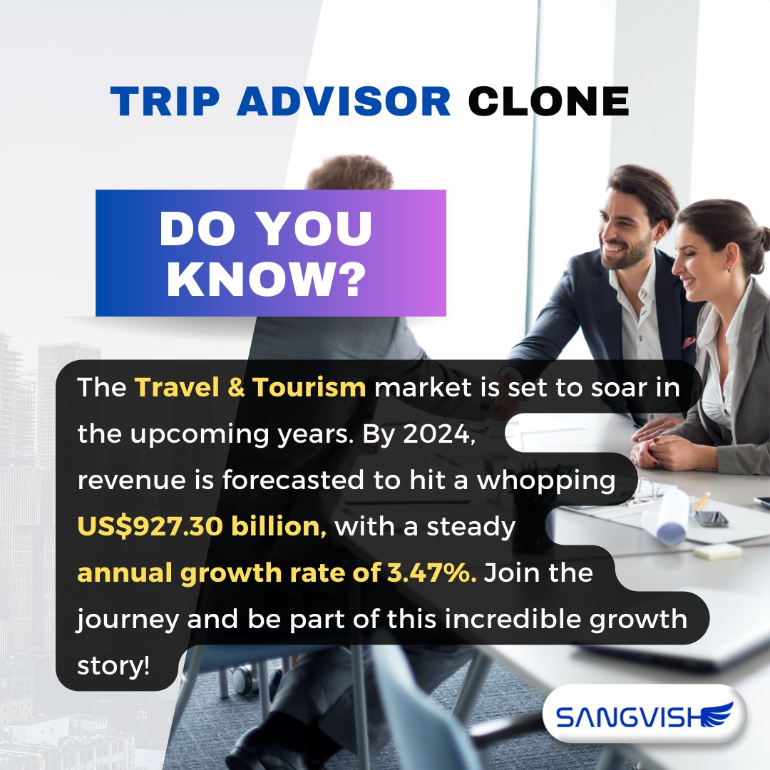 SangVishTech's tweet image. If you&apos;re seeking to streamline your #rental #business processes and elevate customer satisfaction levels, our #TripadvisorClone is the ideal solution. 

Explore our website to learn more - sangvish.com/tripadvisor-cl…

#sangvish #webdevelopment #businessideas #entrepreneurs #startups