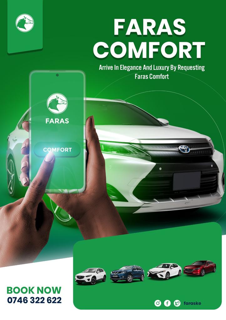 Ready to elevate your travel game? @farasKenya Comfort is your ticket to luxury and convenience. With attention to detail and a commitment to excellence, we guarantee a ride experience that exceeds all expectations. Don't just travel. Indulge in comfort. #ChooseFarasComfort