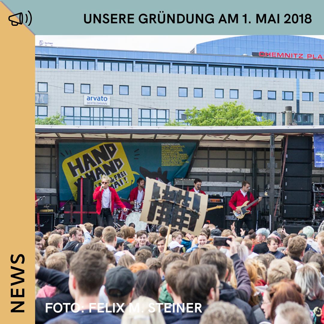 Heute vor 6 Jahren haben wir uns im Zuge einer Neonazi Demo in #Chemnitz gegründet. 

#HandinHand