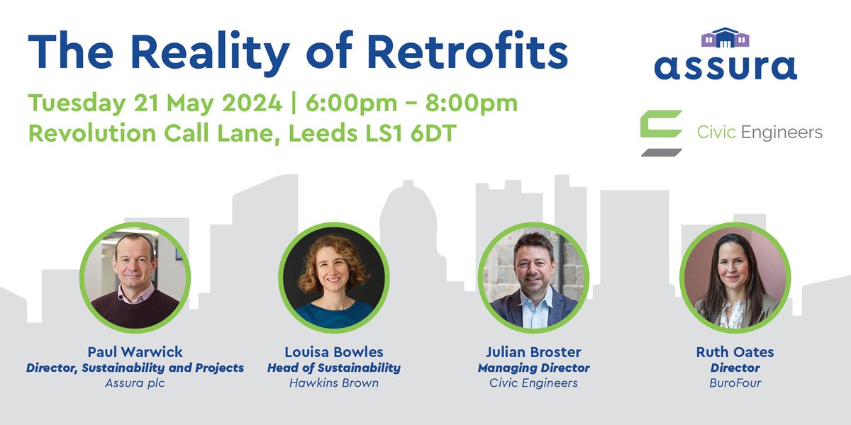 80% of today’s buildings will still be in use in 2050, showing the importance of prioritising #retrofit if we are to reach our #netzero ambitions. But what does retrofit really entail? 🗓️Join our @UKREiiF panel Tues 21 May, 6pm at Revolution: eventbrite.co.uk/e/the-reality-… @assuraplc