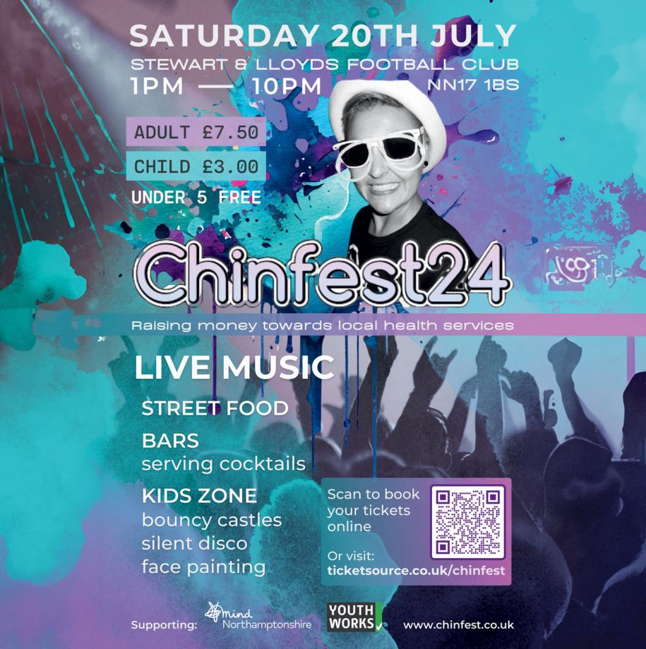 💥CHINFEST 2024💥 CHINFEST IS BACK!! Here to have a great family fun day out while raising awareness around mental health and suicide prevention. - LIVE MUSIC - STREET FOOD - BARS & COCKTAILS - KIDS ZONE - BOUNCY CASTLES - SILENT DISCO - FACE PAINTING #Corby #CorbyCom...