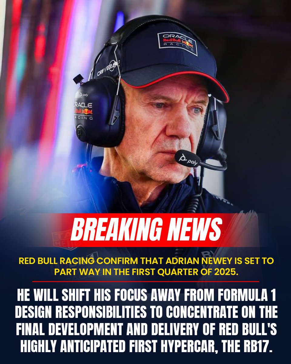 Newey set to leave the Red Bull camp in 2025. #adriannewey #redbullracing #newey #rbr #christianhorner