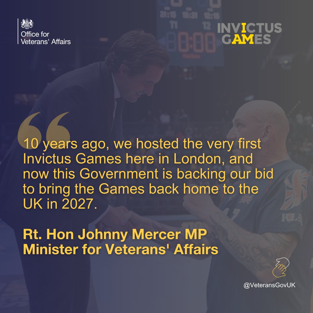 We are excited that the UK bid to host Invictus Games 2027 has been shortlisted The UK has world leading health provision for veterans, with Op COURAGE & Op RESTORE. We are hoping to build on the legacy and bring the Games home to Birmingham. Read more👇 forces.net/sport/invictus…