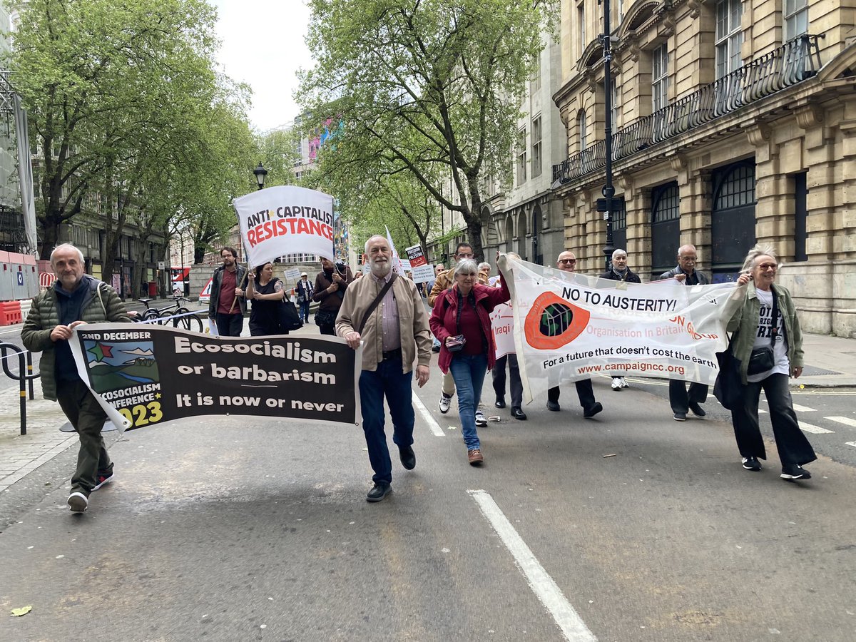 On the London May Day march!