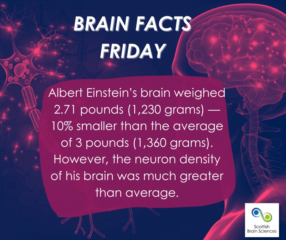 Welcome to #BrainFactsFriday, where we share some pretty amazing facts about our pretty amazing brains. 🧐🧠
#BrainFacts #BrainHealth #Didyouknow #interestingfacts